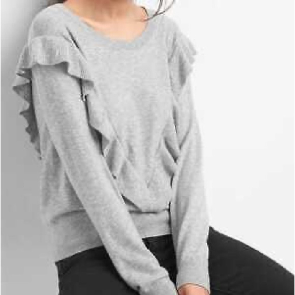 NEW - GAP Ruffle Sweater - Picture 1 of 6